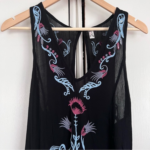 Free People Adelaide Festival Slip Dress Black Combo Size Small - Picture 7 of 14